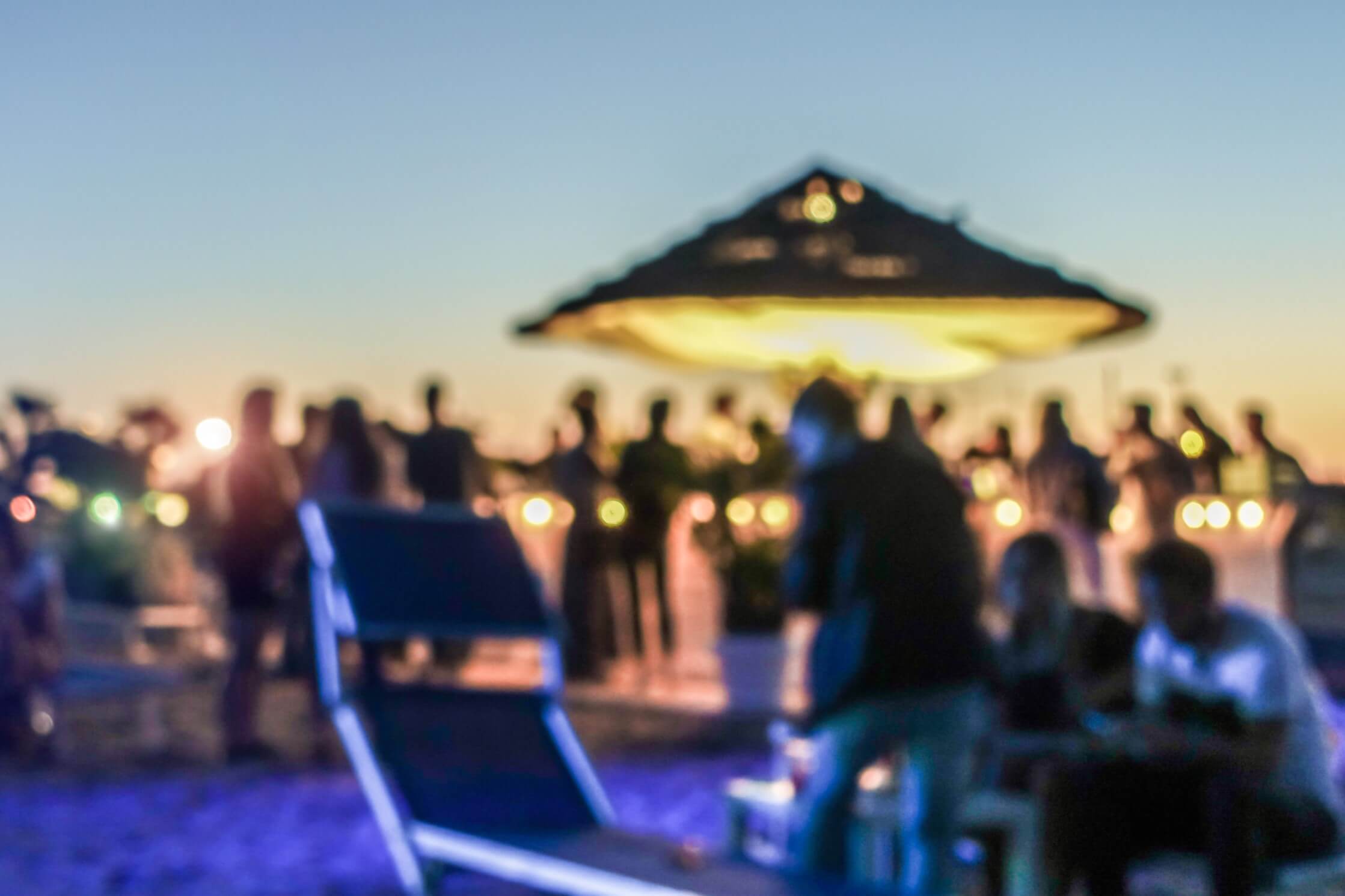 People enjoying a Port Aransas Events on a beach.